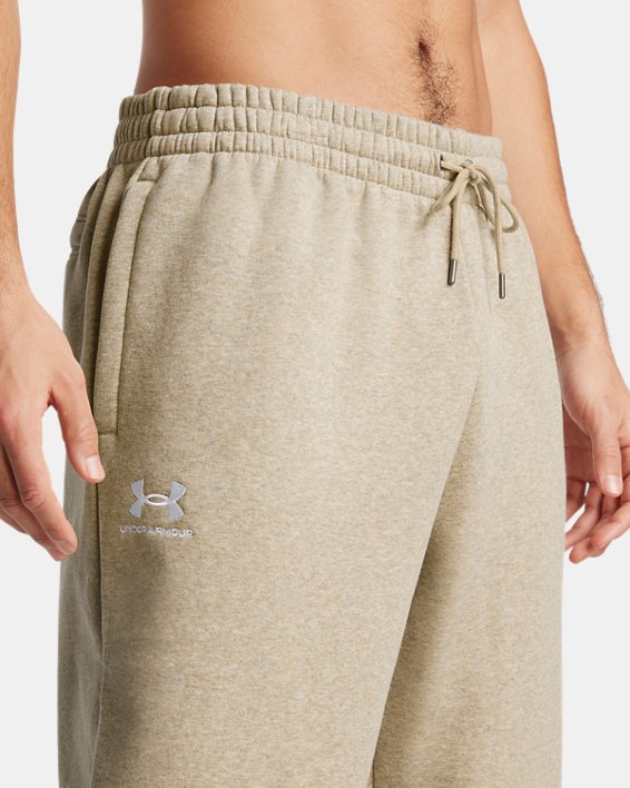 Men's UA Essential Fleece Puddle Pants, Brown, pdpMainDesktop image number 4